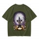 Halloween Black Cat Witch Jack-o'-lantern Graphic T-Shirt