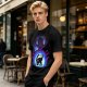 Olive T-Shirt Featuring Galactus Holding Silhouetted Superheroes
