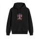Black Hoodie with Stardust & Caffeine Witch Cat Graphic