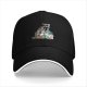 Black Baseball Cap With 'King Club' Cartoon Character Print
