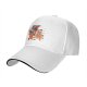 Black Baseball Cap With Funny Anatomy Of The Cat Graphic