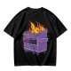 Olive T-Shirt With Burning Dumpster 'My Future' Graphic