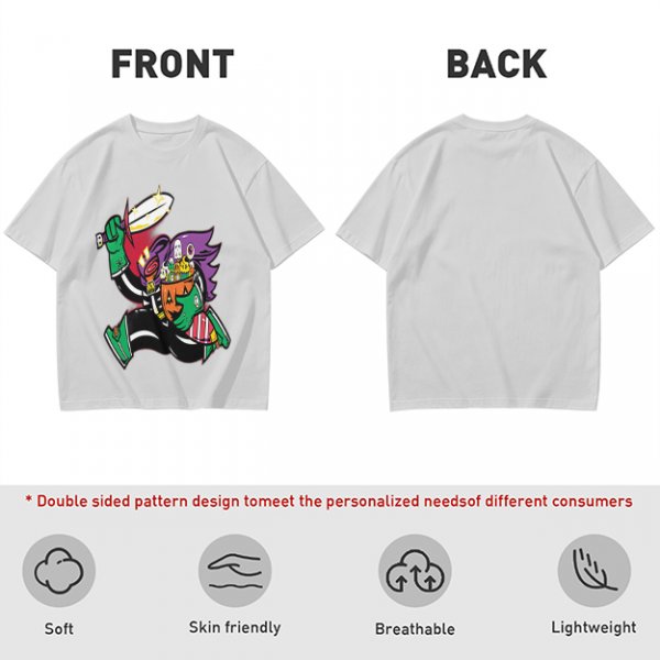 Olive T-shirt with Halloween Jack-o'-lantern Warrior Graphic