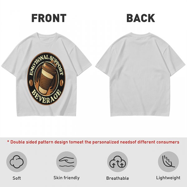 Emotional Support Beverage Coffee Lover Graphic T-Shirt