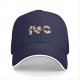 Black Baseball Cap With Playful Orange Kitten Illustrations