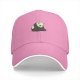 Black Baseball Cap With Cute Sitting Panda Graphic