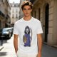 Olive T-Shirt With Cute Grim Reaper Holding Wilted Potted Plant Print