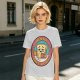 Olive T-Shirt with Sad Toast Holding Coffee and Phone Mental Bake Down Print