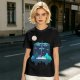 Olive T-Shirt With Geometric Dragonfly Mountain Night Scene Print