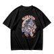 Olive T-Shirt with Black Magic Coffee Wizard Cat Graphic