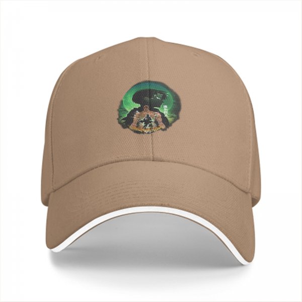 Black baseball cap with Attack on Titan anime graphic print