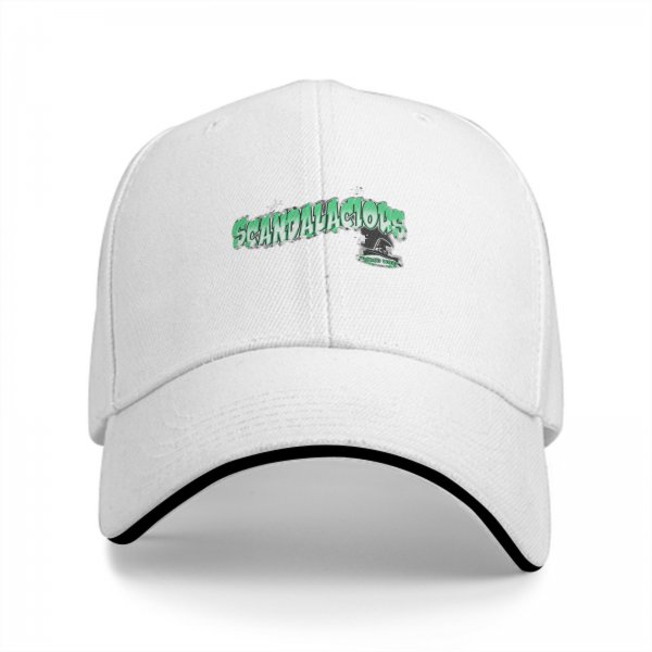 Black Baseball Cap With Green Scandalacious Graphic Print