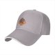 Black baseball cap with goat skulls and flames graphic