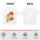 Olive t-shirt with Japanese cat bus and sun graphic