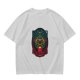 Olive Green T-Shirt With Colorful Mystical Geometric Tree Print