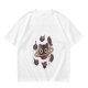 Olive T-Shirt With Saturn Cat And Kittens Space Print