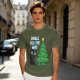 Olive Christmas Cat T-Shirt with Jingle All The Way Print