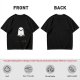 Olive T-shirt with Cute Smiling Ghost Graphic Print