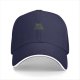 Black Baseball Cap With Minimalist Cat Silhouette Design