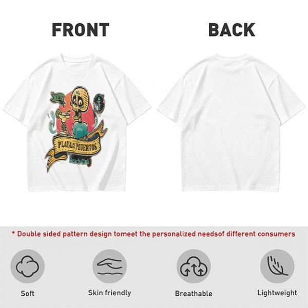 Playa de los Muertos Beach Club Skeleton Margarita T-Shirt