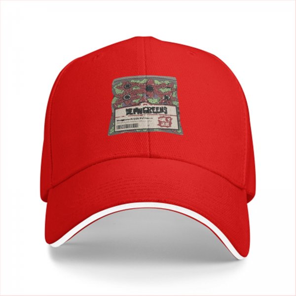 Black Baseball Cap With Demogorgons Graphic Print