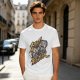Olive Street Fighter Graphic T-Shirt with Fighting Character Art