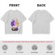 Olive T-Shirt With Cute Fantasy Bird Family Print