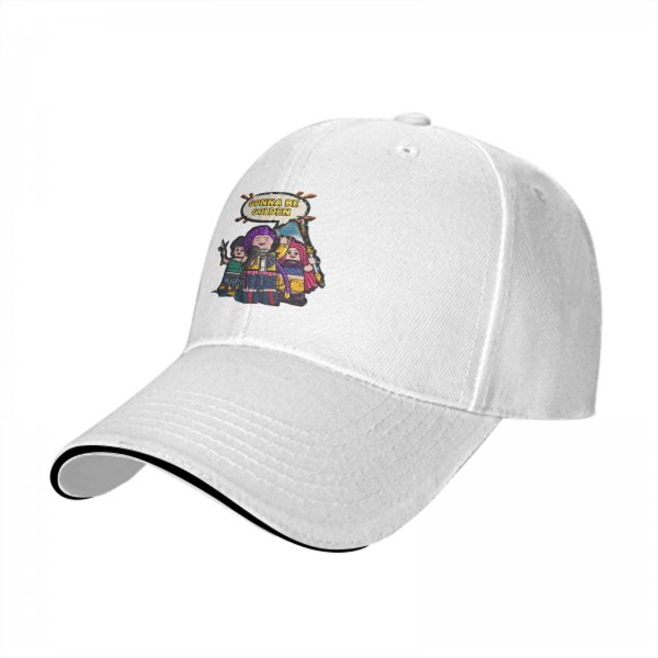 Black Baseball Cap With Lego Style Band Artwork That Says Gonna Be Golden