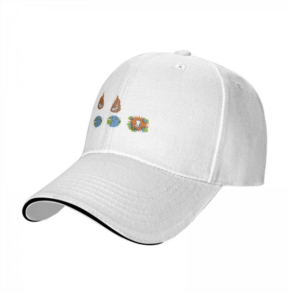 Black Baseball Cap With Cat Earth Fire Graphic Design