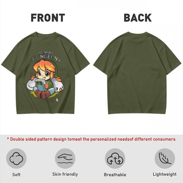 One More Dungeon Chibi Gamer T-Shirt With Zelda Character Art