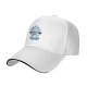 Black baseball cap with polar bear lifting barbell graphic