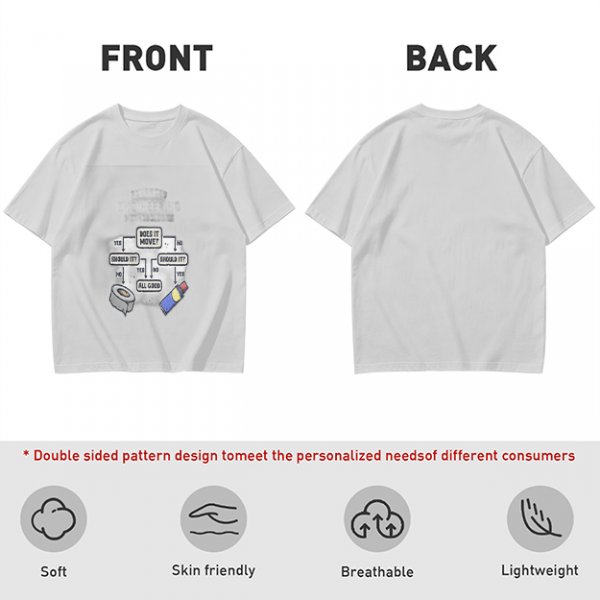 Funny duct tape and WD-40 flowchart graphic olive t-shirt