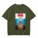 Olive T-Shirt With Cartoon Kong Banana Water Print