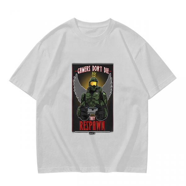 Gamers Don't Die They Respawn Graphic T-Shirt
