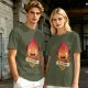 Olive T-Shirt Featuring Calcifer The Fire Demon Artwork