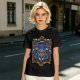 Olive T-Shirt With Fantasy Beholder Monster Graphic Print