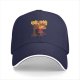 Black baseball cap with whimsical miso soup character graphic