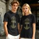Olive Graphic T-Shirt With Anchor And Animal Head Emblem Print