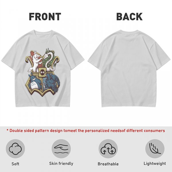 Studio Ghibli Fantasy Creatures Crest Graphic T-Shirt