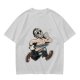 Olive T-Shirt with Cartoon Jason Voorhees Graphic Print