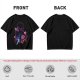 Olive t-shirt with neon star wars style female silhouette print