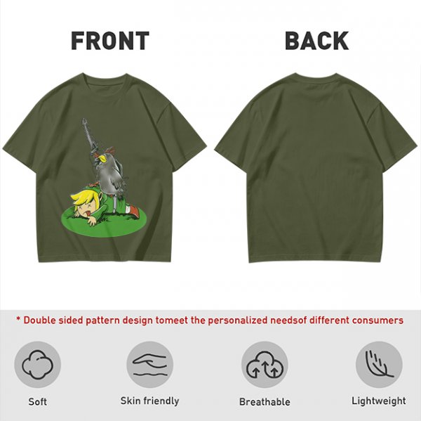 Legend of Zelda Cucco Defeats Link Graphic T-Shirt