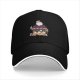 Black Baseball Cap With Cute Ghost Cafe Artwork