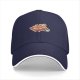 Black Baseball Cap With Cute Dumpling Food Illustration