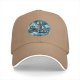 Black Baseball Cap With Stormy Sailing Ship Art Print