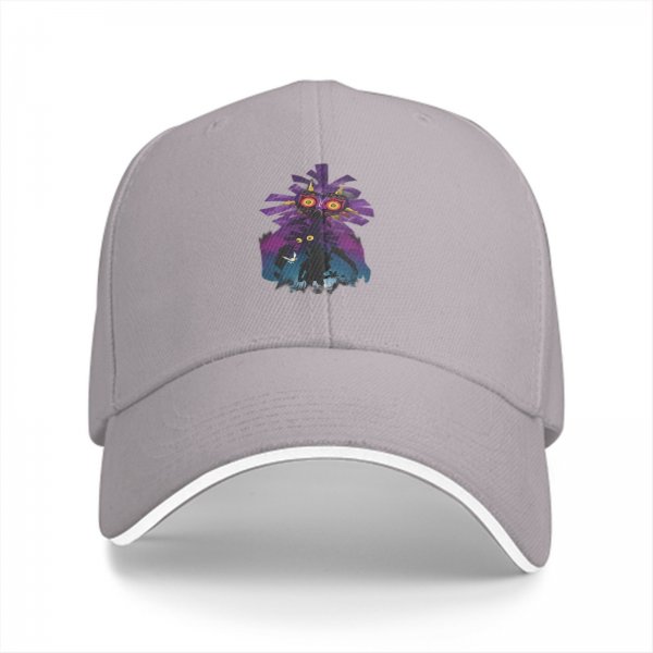 Black baseball cap with The Legend of Zelda Majora's Mask graphic