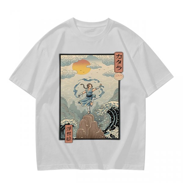 Katara Waterbending Ukiyo-e Style Graphic T-Shirt