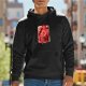 Black Hoodie with Red One Piece Shanks Graphic Print