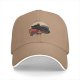 Black Baseball Cap With Lazy Cat Gaming Snack Print