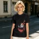 Olive T-shirt with Cute Sushi Dipping in Soy Sauce Graphic
